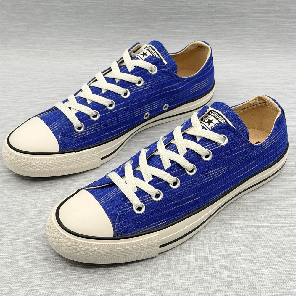 Converse Women's 9 Chuck Taylor All Star Blue Striped Low Top 147024F